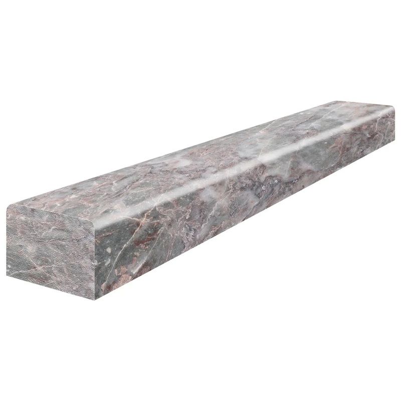 1.25″ x 12″ Sereno Burgundy Honed Marble Deco-Bar 1.25″ x 12″