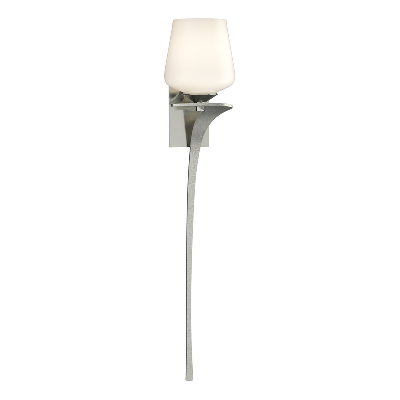 Antasia Single Glass 1-Light Sconce Sterling Right