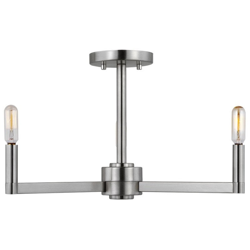 Ceiling Light Fullton Semi-Flushmount 3 Lamp Brished Nickel