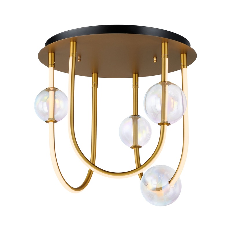 Dreamer 3-Light LED Flush Mount Natural Aged Brass