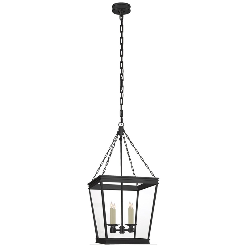 Four Light Lantern from the Launceton Collection in Bronze Finish by Visual Comfort Signature