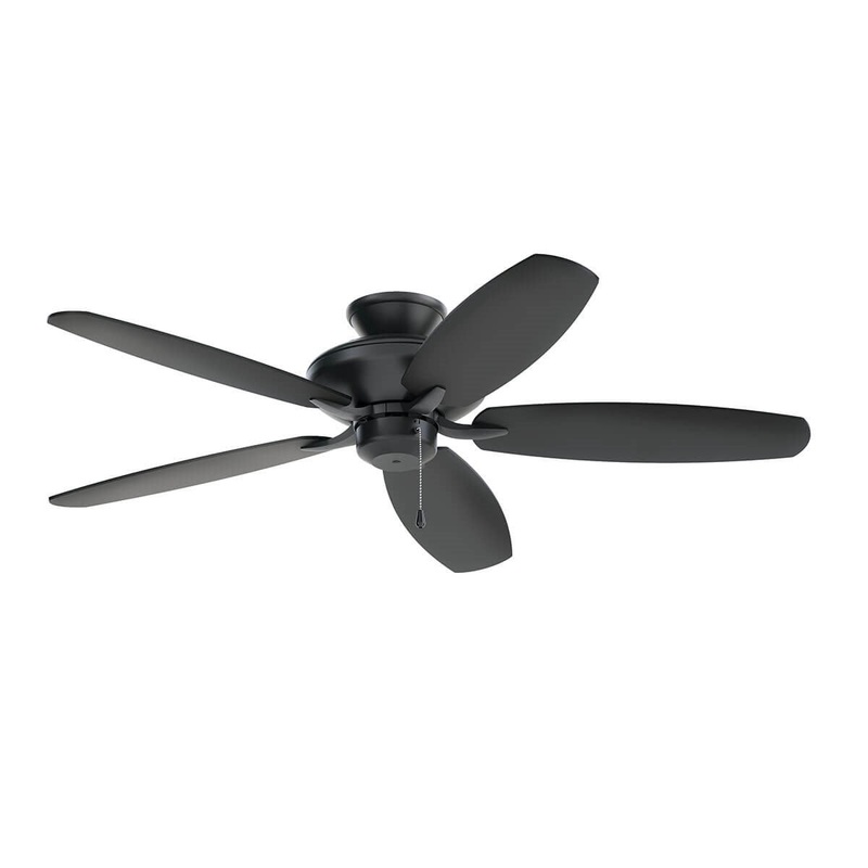 Kichler 330164SBK 52″ Ceiling Fan, Satin Black