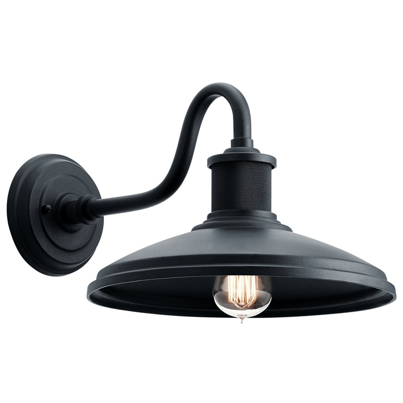 Kichler 49980BKT One Light Outdoor Wall Mount, Textured Black