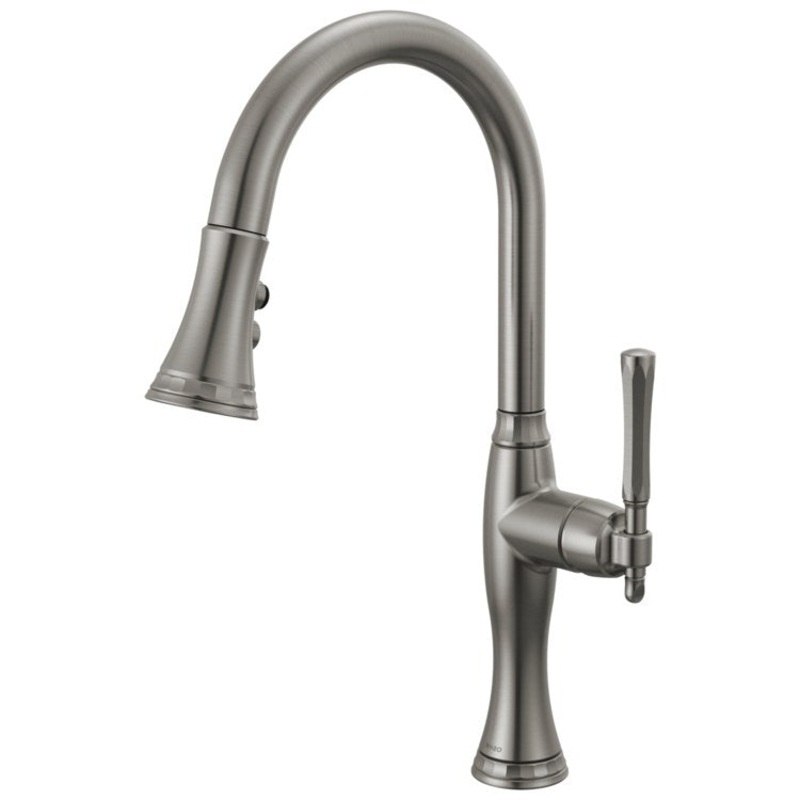 Kitchen Faucet Tulham 1 Lever ADA Brilliance Luxe Steel 360 Degree Swivel 1 Hole 1.8 Gallons per Minute