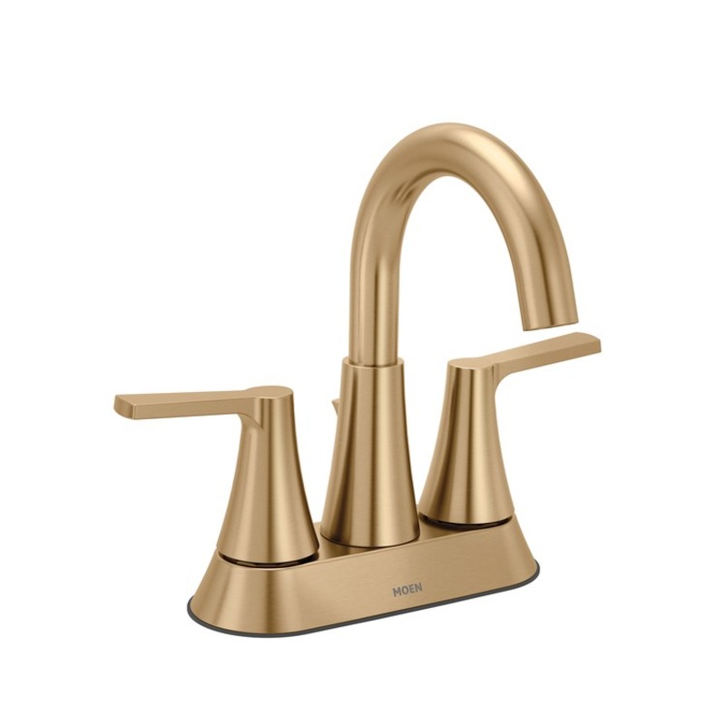 Lavatory Faucet Jase Centerset 4 Inch Spread 2 Lever ADA Bronzed Gold 1.2 Gallons per Minute Pop-Up 2 Hole