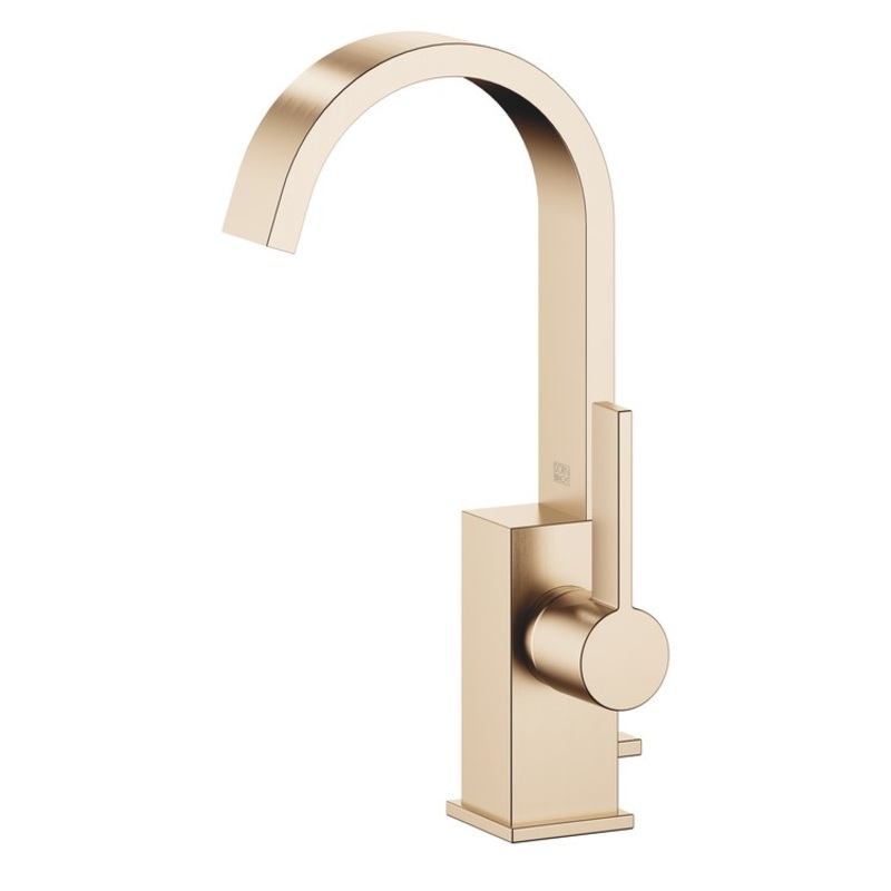 Lavatory Faucet MEM Mixer 1 Lever ADA Brushed Champagne 1.2 Gallons per Minute Less Drain 1 Hole