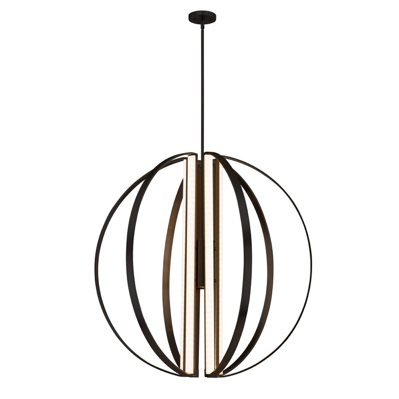 LED Chandelier from the Liv Collection in Matte Black Finish by Justice Designs