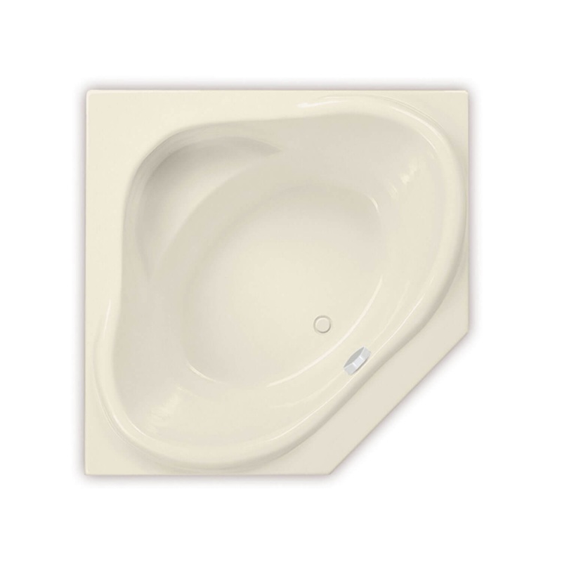 MAAX 101212-091-004-000 Nancy 54 x 54 Acrylic Drop-in Center Drain 10 Microjets Bathtub in Bone