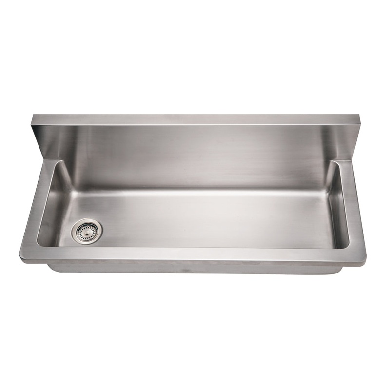 Noah’s Collection Brushed Stainless Steel Commercial Single Bowl Wall Mount Utility Sink