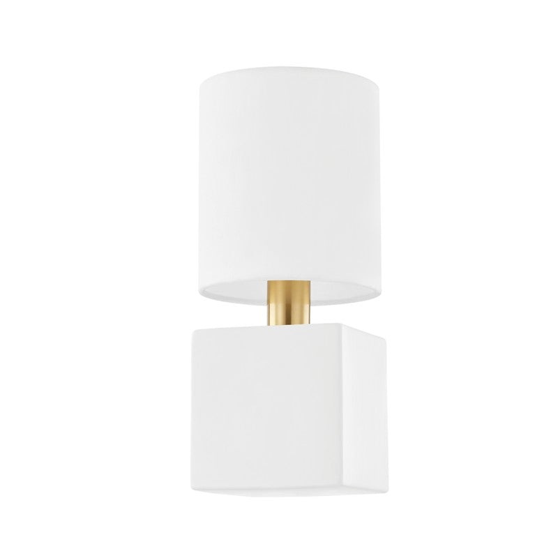 One Light Wall Sconce from the Joey Collection in Aged Brass Finish by Mitzi