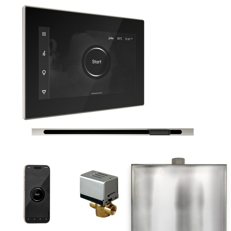 Steam Kit xButler Linear Black/Polished Nickel Control Package for MS90 to MSSUPER3