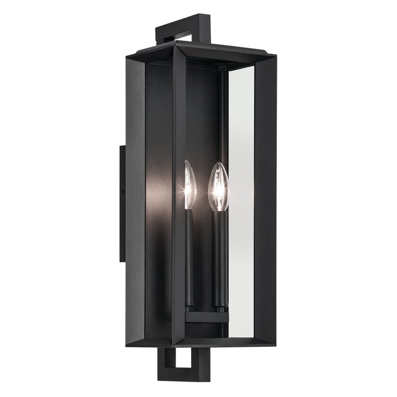 Two Light Outdoor Wall Mount from the Kroft Collection in Textured Black Finish by Kichler