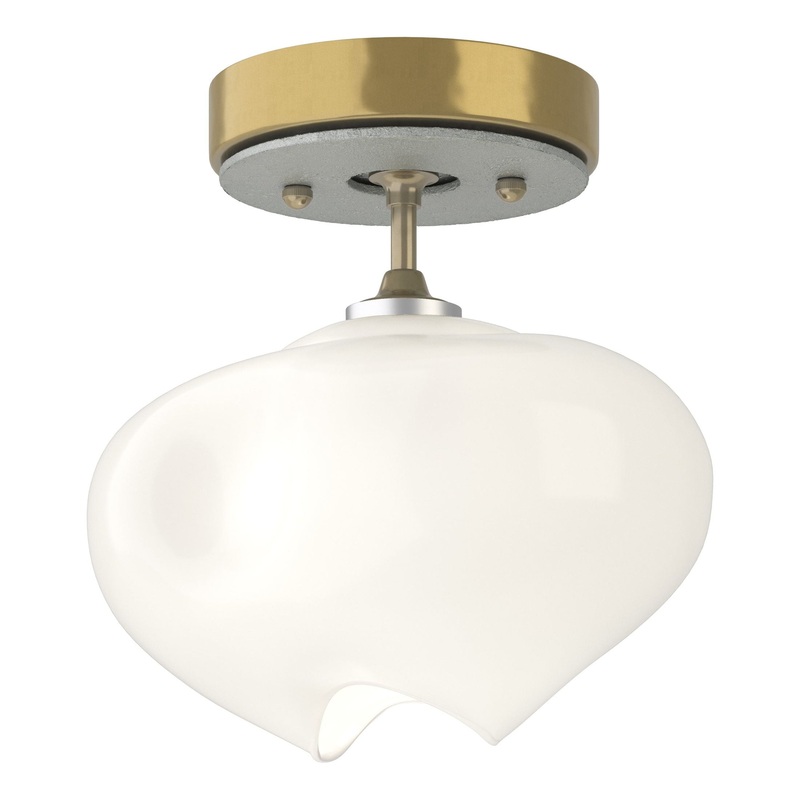 Ume 1-Light Semi-Flush Modern Brass Vintage Platinum