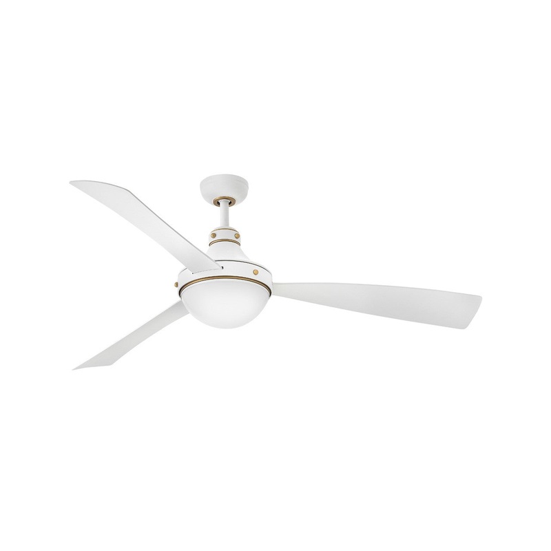 62″ LED Smart Fan from the Oliver Collection in Matte White Finish by Hinkley