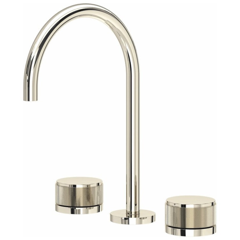 Amahle Two Handle Widespread Bathroom Faucet with C-Spout and Knob Handles