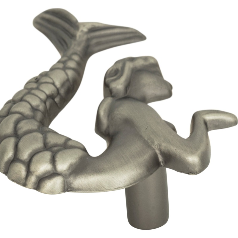Atlas Homewares Mermaid Knob Left 2 1/2 Inch Pewter