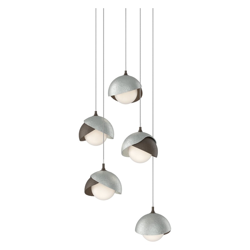 Brooklyn 5-Light Double Shade Pendant Bronze Vintage Platinum