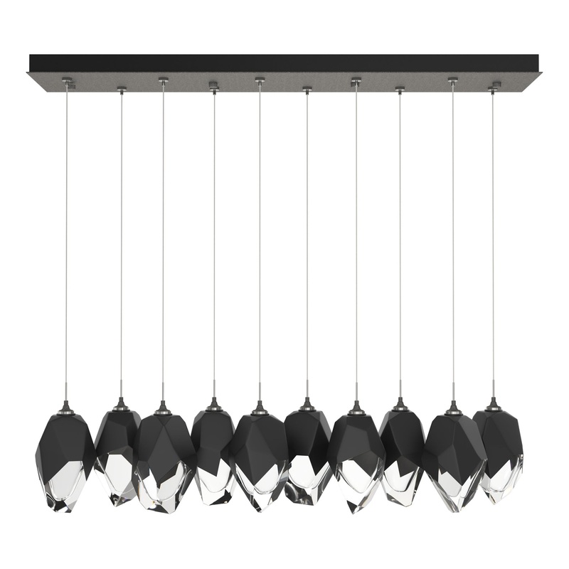 Chrysalis 10-Light Large Crystal Pendant Natural Iron Black Crystal (BP)