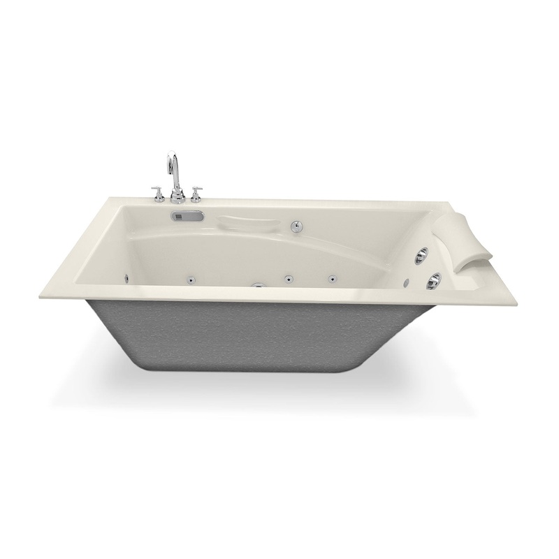 MAAX 101265-L-000-007 Optik 6032 Acrylic Alcove Left-Hand Drain Bathtub in Biscuit