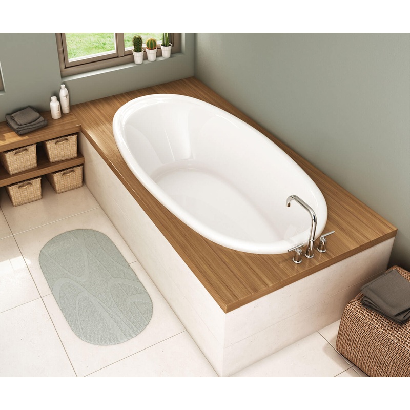 MAAX 106167-097-001 Saturna 6036 Acrylic Drop-in End Drain Combined Whirlpool & Aeroeffect Bathtub in White