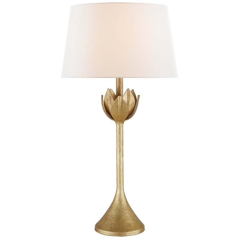 One Light Table Lamp from the Alberto Collection in Antique Gold Leaf Finish by Visual Comfort Signature