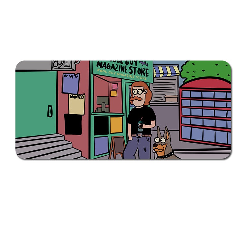 Oversized Cartoon Desk Pad – 90x40x0.4cm Mouse Mat, Non-Slip Base (Style 1)