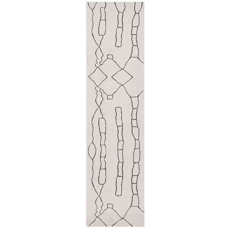 Paradise Runner Amy Grey by Rug Culture – 500X80CM – RUNNER