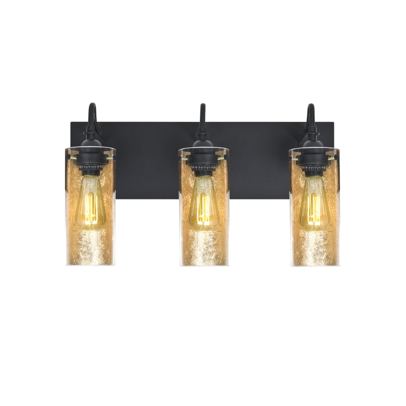 Three Light Wall Sconce from the Duke Collection in Black Finish by Besa