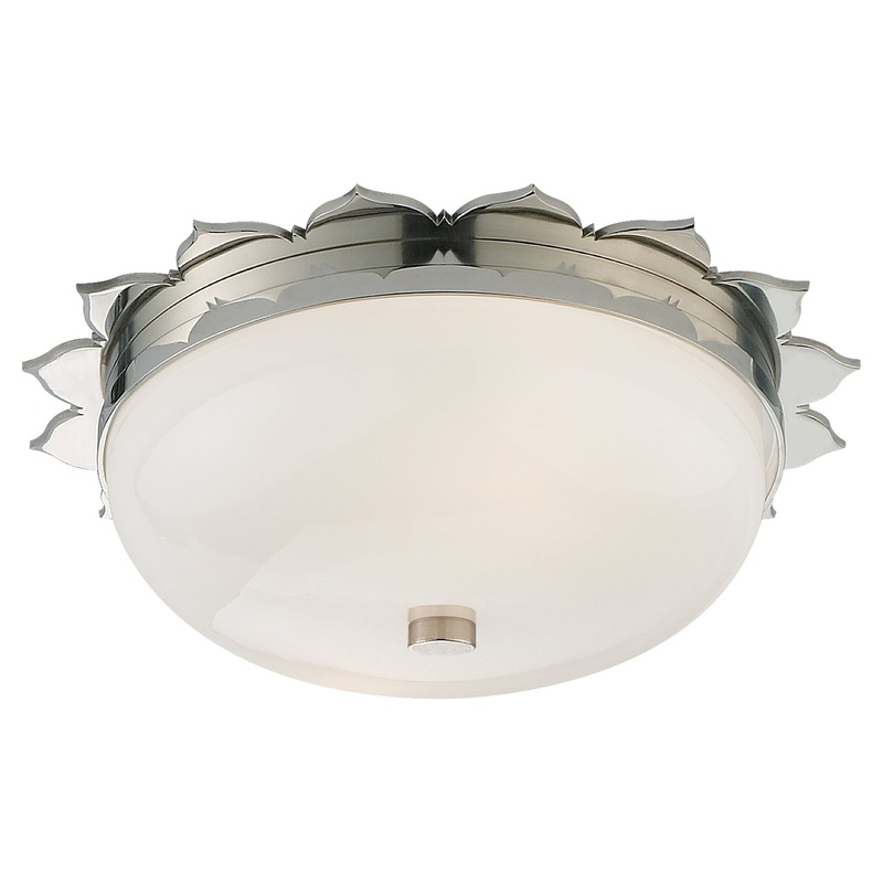 Two Light Flush Mount from the Rachel Collection in Polished Nickel Finish by Visual Comfort Signature