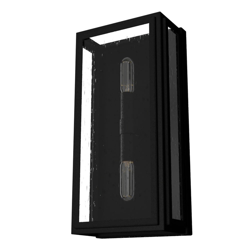 Two Light Wall Sconce from the Felippe Collection in Natural Black Iron Finish by Hunter