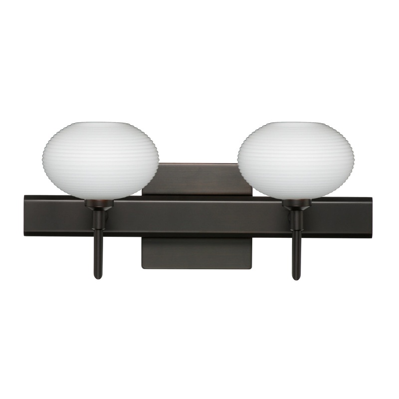 Two Light Wall Sconce from the Lasso Collection in Bronze Finish by Besa