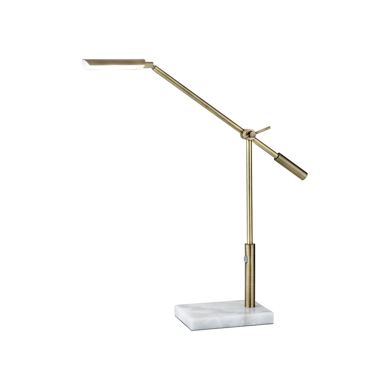 Vera LED Desk Lamp Antique Brass