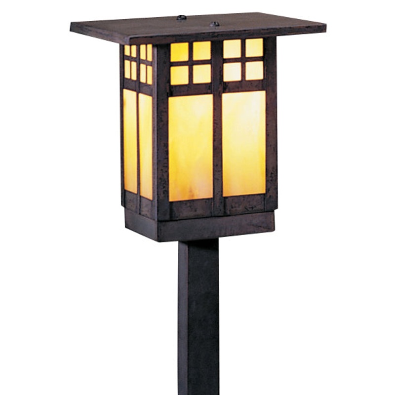 Arroyo GSP-6GW-MB Glasgow One Light Landscape Mission Brown