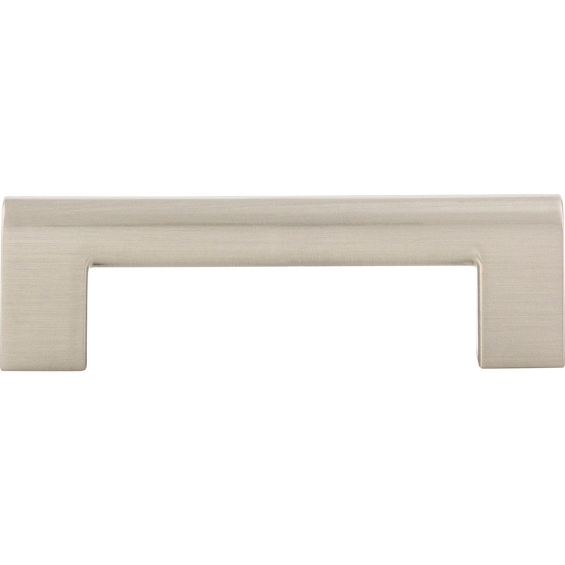 Atlas Homewares Round Rail Pull 3 3/4 Inch (c-c) Brushed Nickel