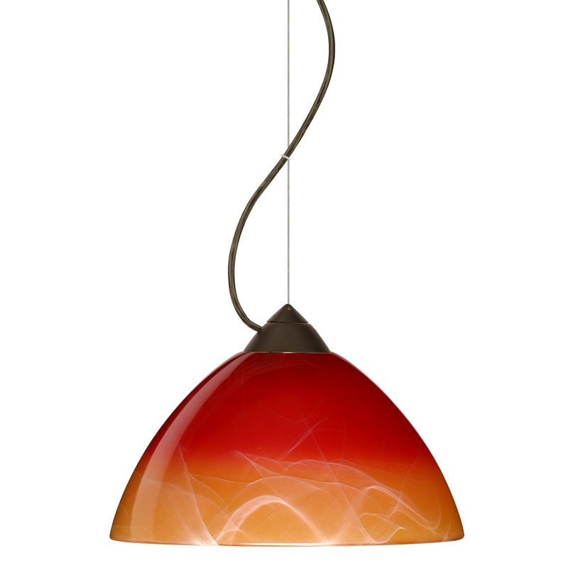 Besa 1KX-4201SL-BR Tessa One Light Pendant Bronze