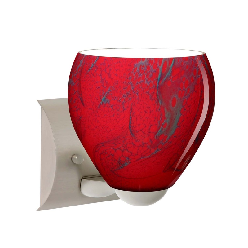 Besa 1WZ-4122MA-SN Bolla One Light Wall Sconce Satin Nickel