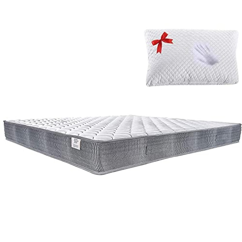 Farmarelax, Kit materasso singolo, 80×190, h19 cm, pi cuscino memory in regalo, guanciale in omaggio, antibatterico, imbottitura in fibra ipoallergenica, 100% Made in Italy, Ecokit