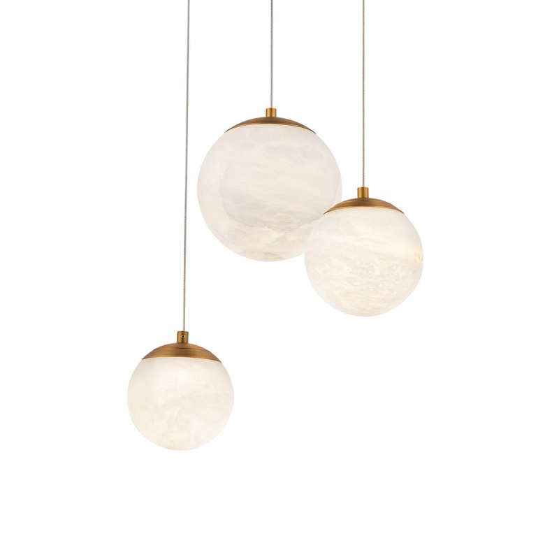 LED Pendant from the Pisces Collection in Aged Brass Finish by Modern Forms