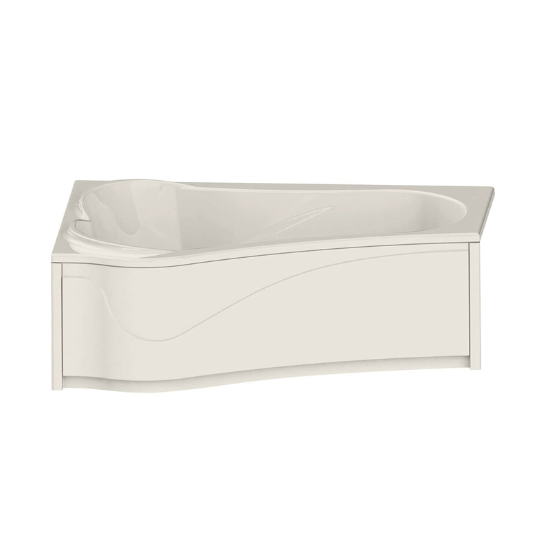 MAAX 105728-R-000-007 Murmur 6043 ASY Acrylic Drop-in Right-Hand Drain Bathtub in Biscuit