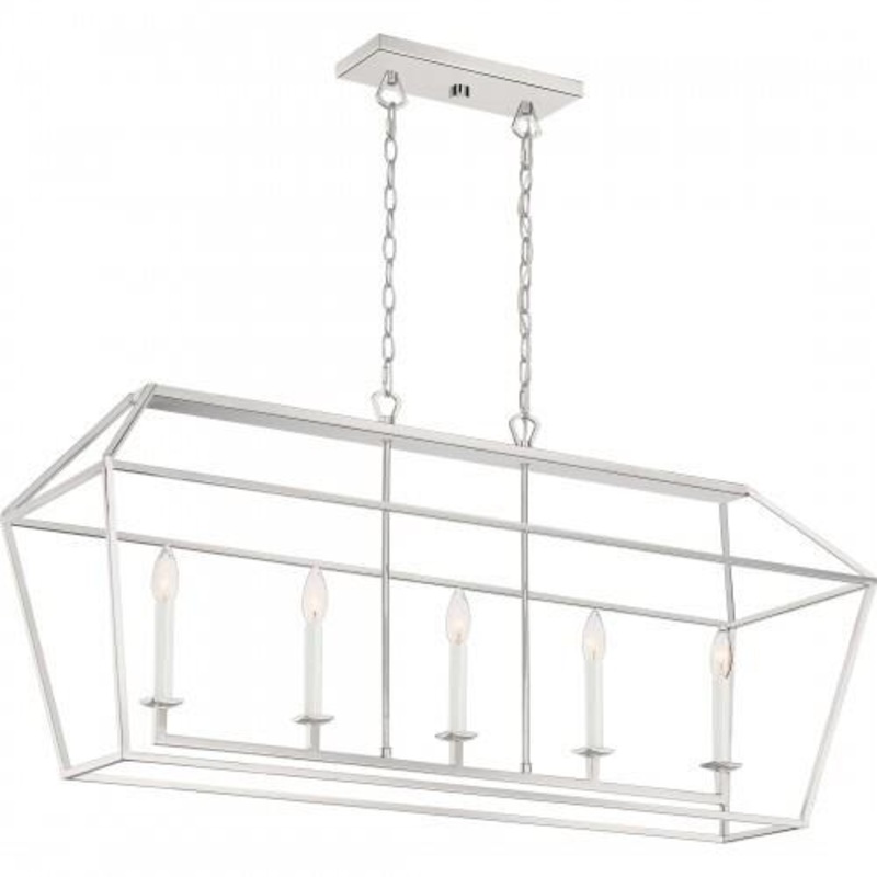 Quoizel AVY542PK Aviary Island 5 light polished nickel Island Light