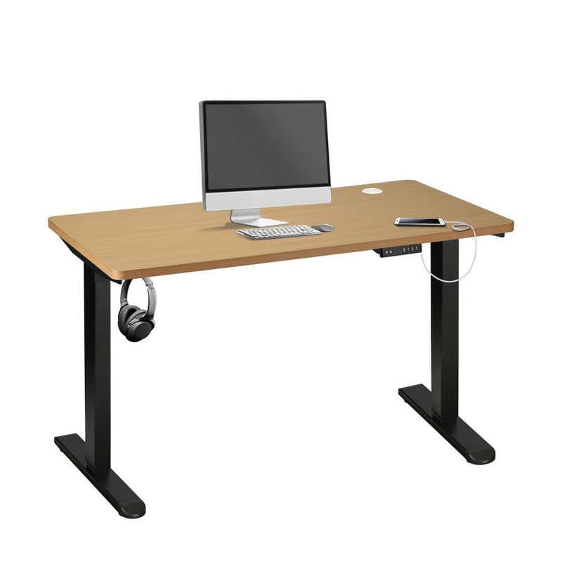 Standing Desk Adjustable Motorised 150cm Black&Oak