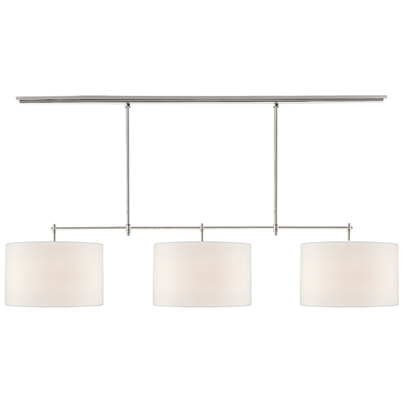 Three Light Billiard Pendant from the Bryant Collection in Polished Nickel Finish by Visual Comfort Signature