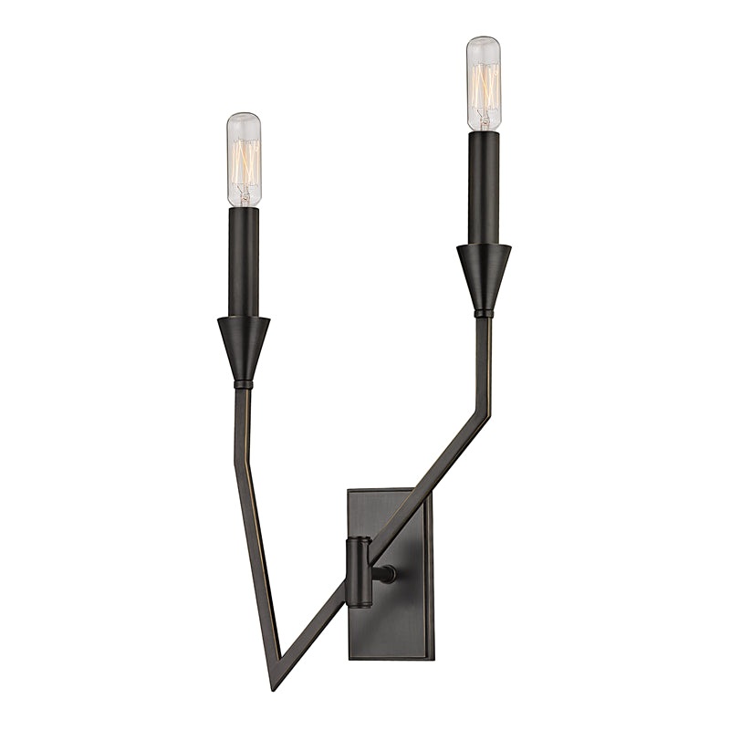 Two Light Wall Sconce from the Archie Collection in Old Bronze Finish by Hudson Valley