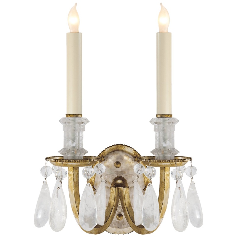 Two Light Wall Sconce from the Elizabeth Collection in Gilded Iron Finish by Visual Comfort Signature