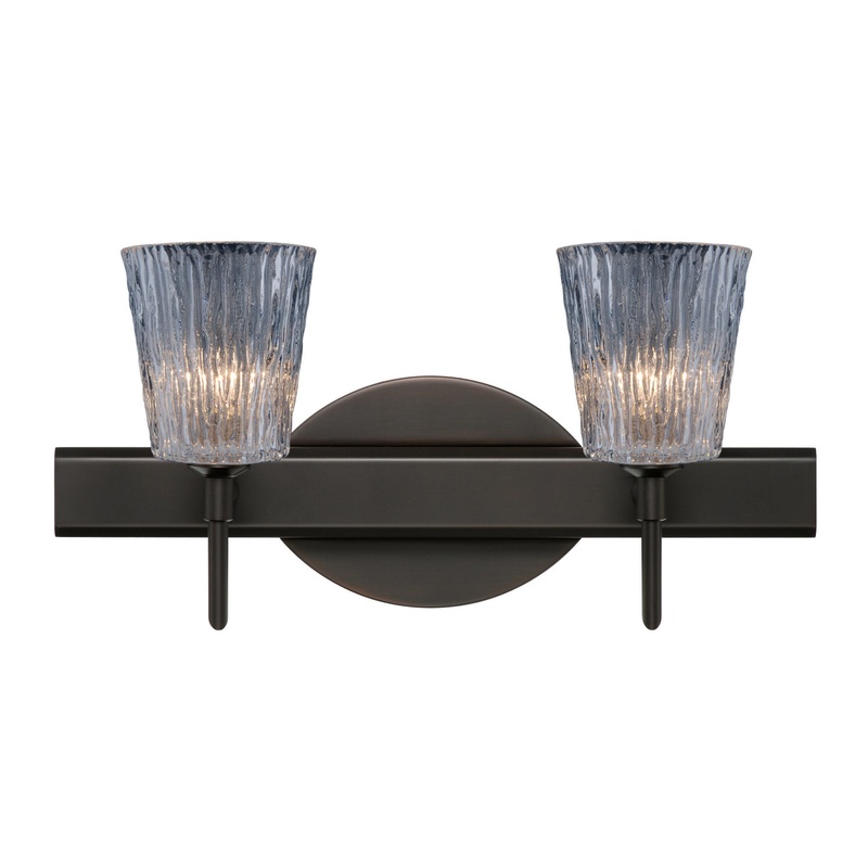Two Light Wall Sconce from the Nico Collection in Bronze Finish by Besa