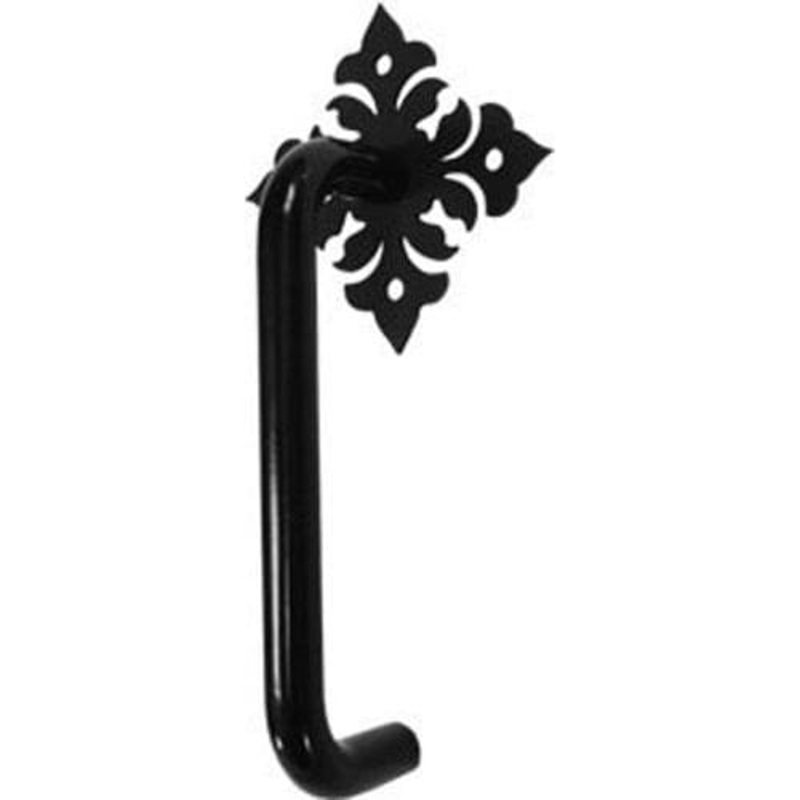 Village Wrought Iron DHP-A-153 Floral Door Handle Vertical