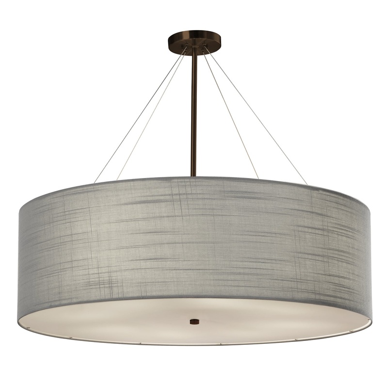 Eight Light Pendant from the Classic Collection in Dark Bronze Finish by Justice Designs