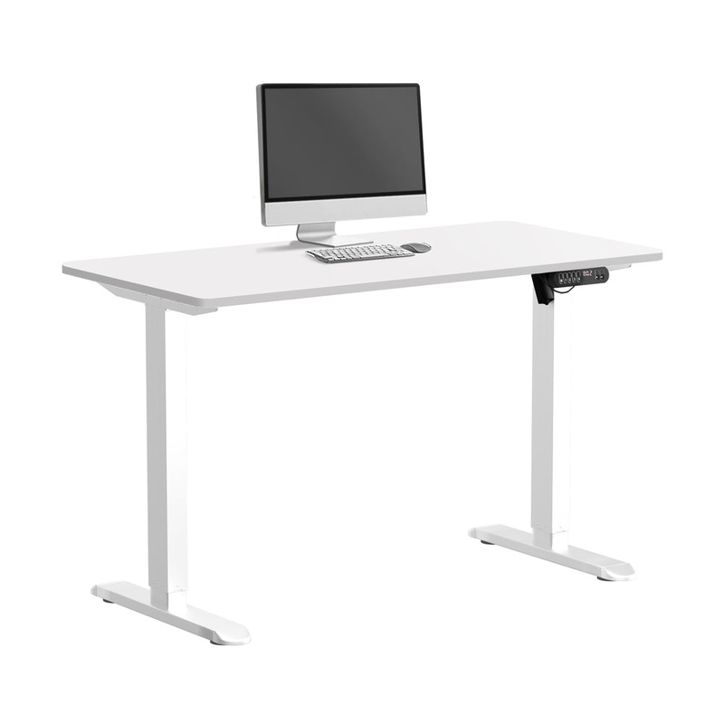 Electric Standing Desk Single Motor White 140CM