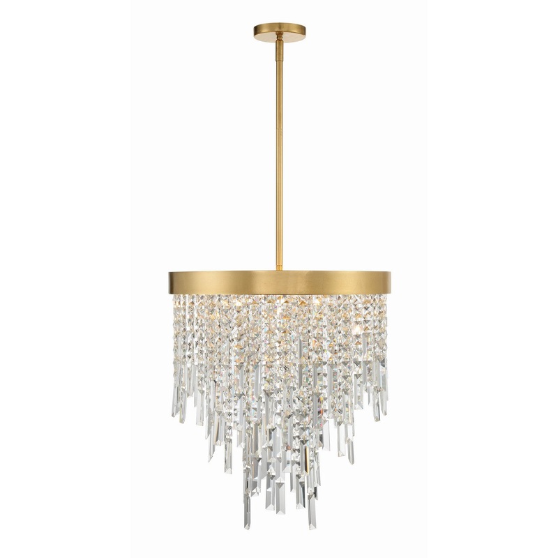 Five Light Chandelier from the Winfield Collection in Antique Gold Finish by Crystorama