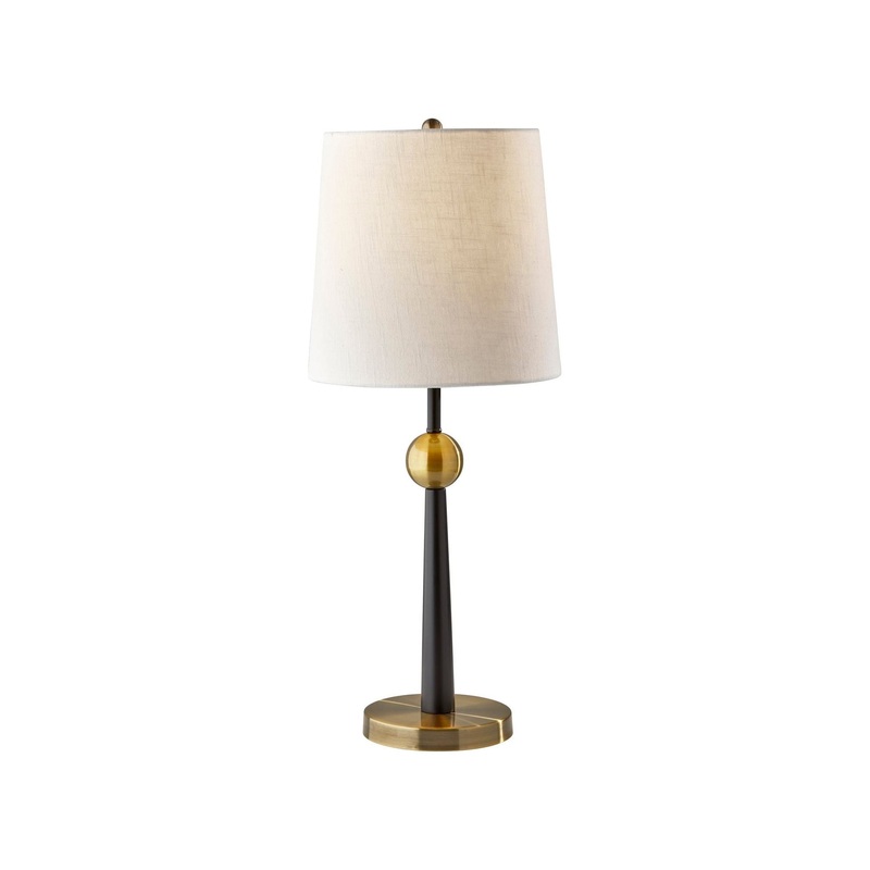 Francis Table Lamp Black & Antique Brass